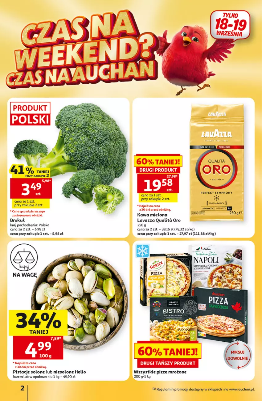 Gazetka promocyjna Auchan - 30 Lat Hipermarket - ważna 17.09 do 23.09.2026 - strona 2 - produkty: Helio, Kawa, Kawa mielona, Lavazza, Pistacje