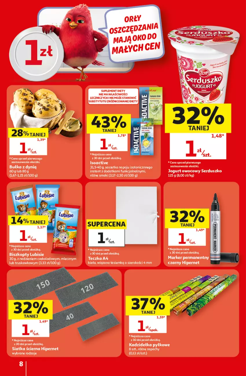 Gazetka promocyjna Auchan - 30 Lat Hipermarket - ważna 17.09 do 23.09.2026 - strona 8 - produkty: Jogurt, Jogurt owocowy, Marker, Ser, Siatka, Suplement diety, Znicz