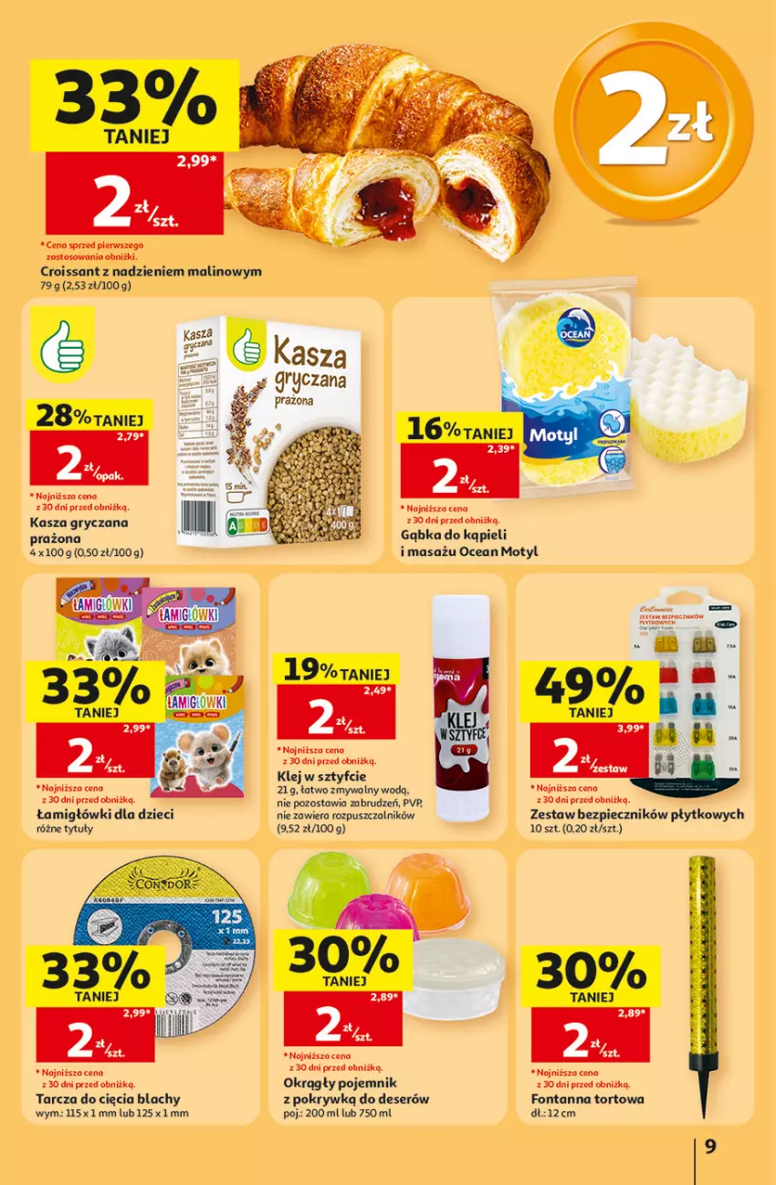 Gazetka promocyjna Auchan - 30 Lat Hipermarket - ważna 17.09 do 23.09.2026 - strona 9 - produkty: Croissant, Deser, Dzieci, Gry, HP, Kasza, Kasza gryczana, Klej, Piec, Pojemnik, Ser