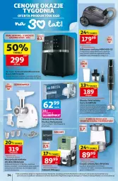 Gazetka promocyjna Auchan - 30 Lat Hipermarket - Gazetka - ważna od 23.09 do 23.09.2026 - strona 34 - produkty: Brita Maxtra, Dzbanek filtrujący, Teleskop, Odkurzacz, Top, Gra, Dzbanek, Blender, Rura, Maszynka do mielenia, Brit, Rozdrabniacz, Czajnik, Kosz, Pojemnik, Szynka, Tefal, Szatkownica, Maszynka, Zelmer, Bosch, Brita, Orka, Fa