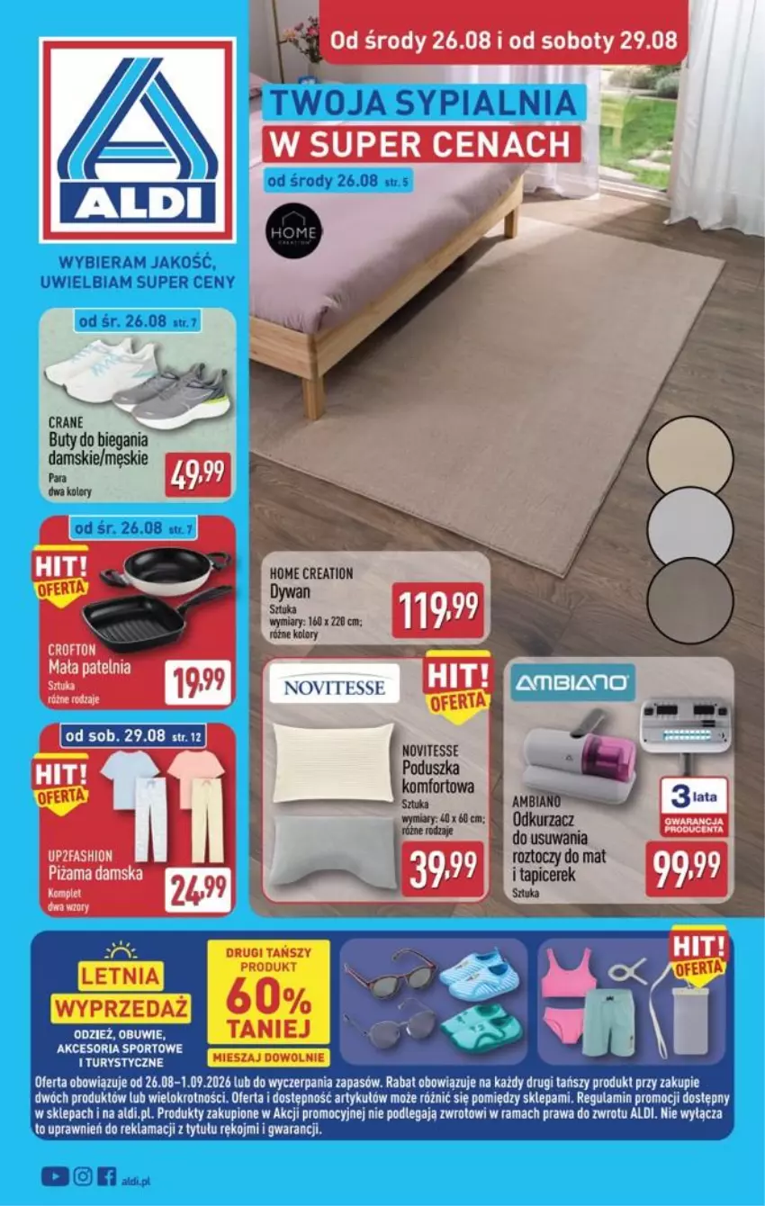 Gazetka promocyjna Aldi - Przygotuj się na kolejny tydzień - ważna 26.08 do 29.08.2026 - strona 1 - produkty: Buty, Gry, LG, Obuwie, Poduszka, Rama