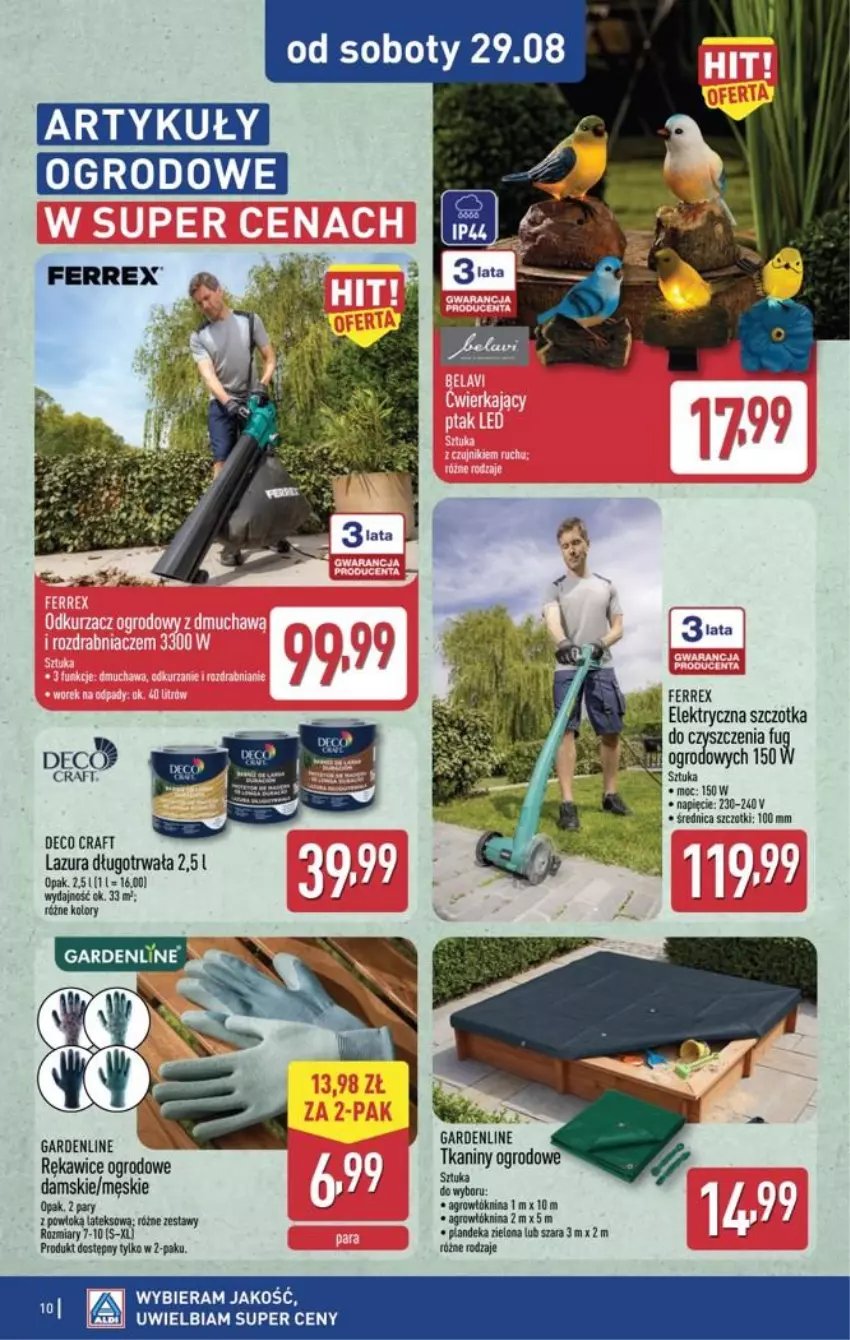 Gazetka promocyjna Aldi - Przygotuj się na kolejny tydzień - ważna 26.08 do 29.08.2026 - strona 10 - produkty: Lazur, Rękawice, Szczotka