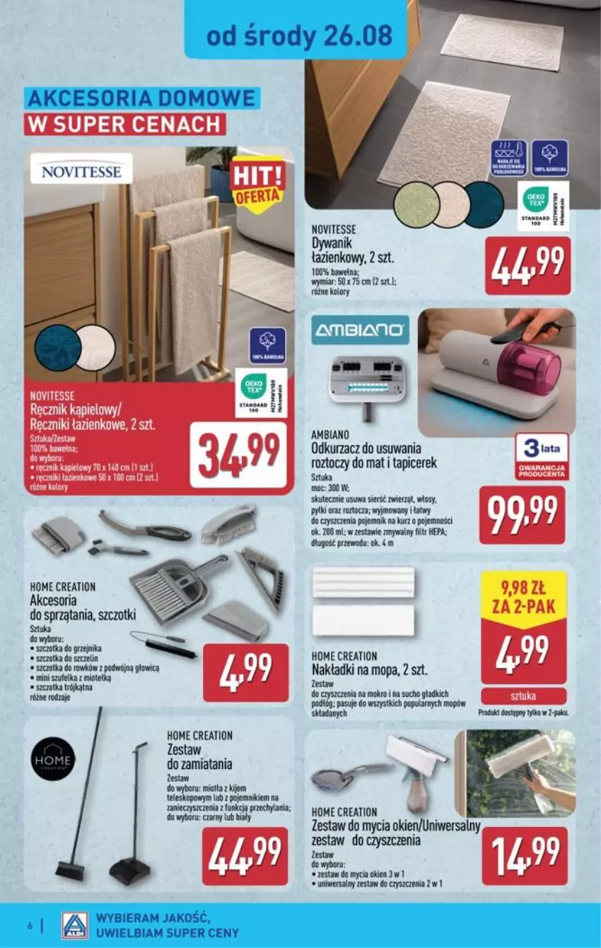 Gazetka promocyjna Aldi - Przygotuj się na kolejny tydzień - ważna 26.08 do 29.08.2026 - strona 6 - produkty: Dywan, Fa, Gry, LG, Mola, Mop, Odkurzacz, Pojemnik