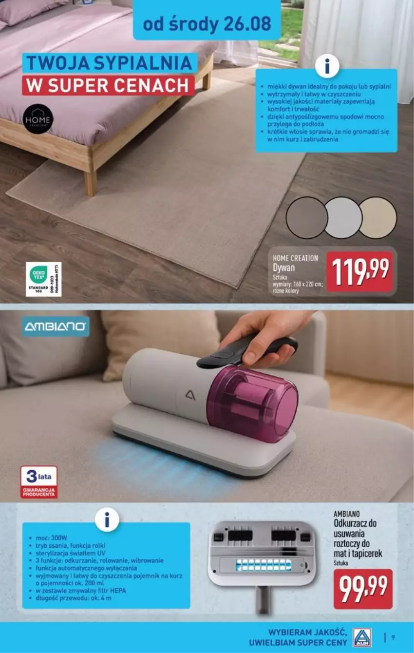 Gazetka promocyjna Aldi - Przygotuj się na kolejny tydzień - ważna 26.08 do 29.08.2026 - strona 9 - produkty: Odkurzacz