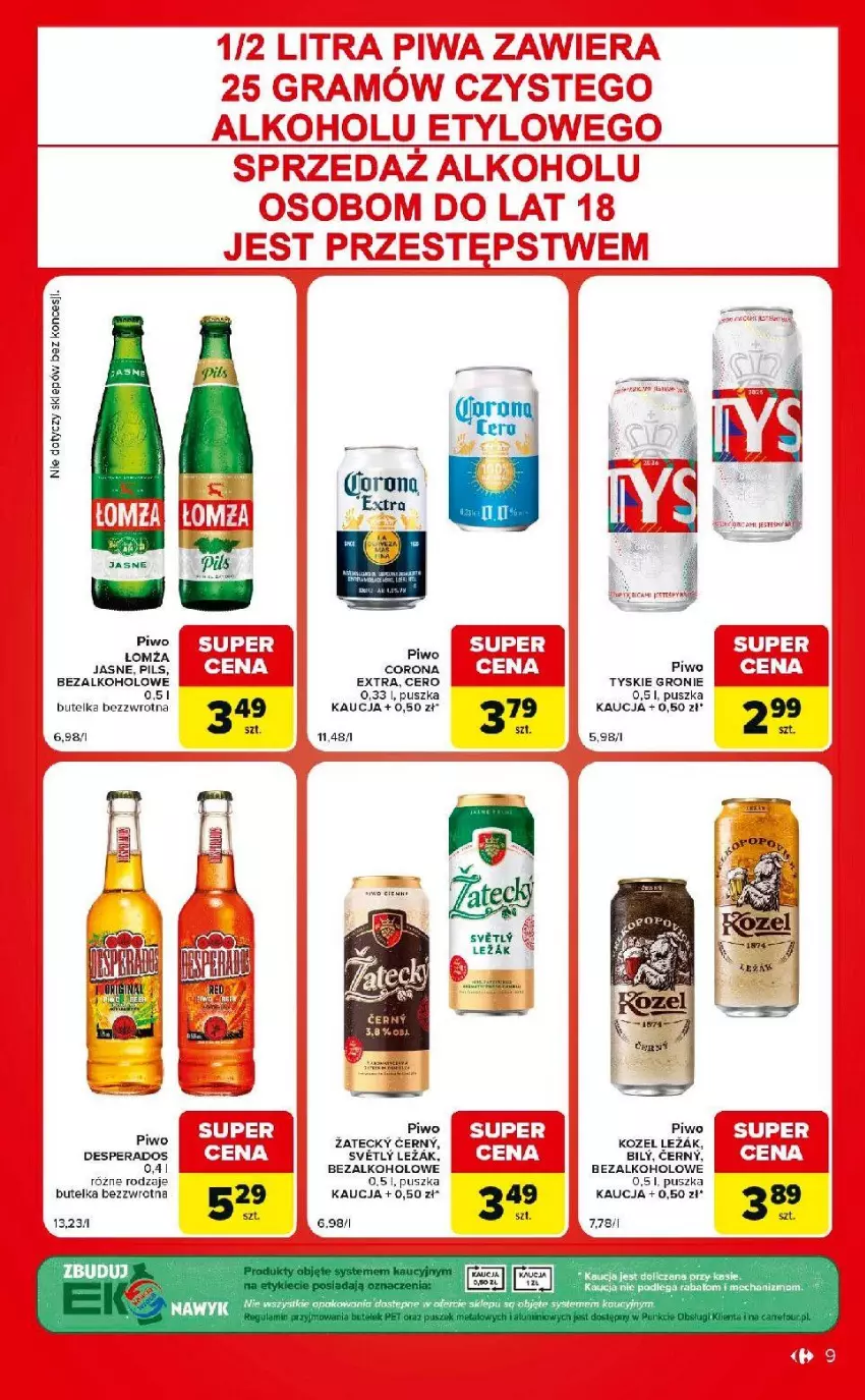 Gazetka promocyjna Carrefour - Gazetka Market w SUMIE ekspresowe zakupy - ważna 18.08 do 24.08.2026 - strona 9 - produkty: Corona Extra, Desperados, Fa, Piwa, Piwo, Tyskie