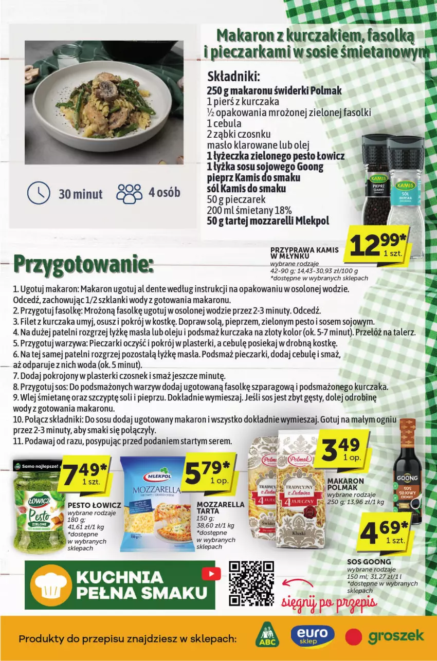 Gazetka promocyjna ABC - ważna 23.01 do 04.02.2025 - strona 2 - produkty: Cebula, Czosnek, Fa, Kamis, Kurczak, Lanki, Makaron, Masło, Masło klarowane, Mozzarella, Nuty, Olej, Olma, Pesto, Piec, Pieczarka, Pieprz, Piers z kurczaka, Plasterki, Ser, Sól, Sos, Talerz, Tarta, Warzywa, Woda