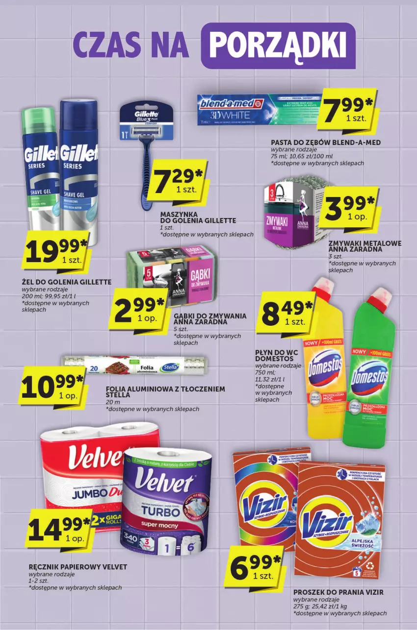 Gazetka promocyjna ABC - ważna 23.01 do 04.02.2025 - strona 27 - produkty: Blend-a-Med, Domestos, Gillette, Maszynka, Maszynka do golenia, Papier, Pasta do zębów, Płyn do wc, Proszek do prania, Ręcznik, Szynka, Velvet, Vizir