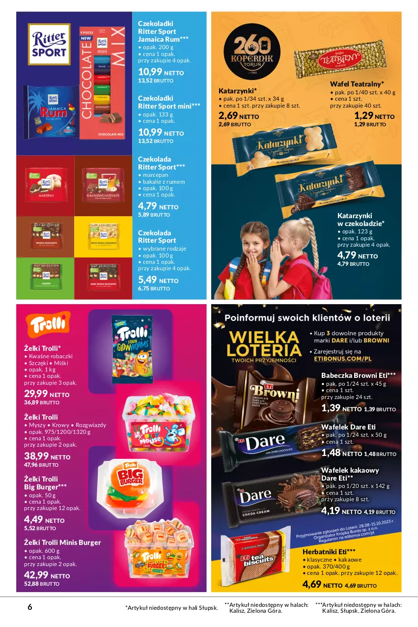 Gazetka promocyjna Makro - Słodki powrót do szkoły - ważna 22.08 do 04.09.2023 - strona 6 - produkty: Burger, Czekolada, Herbatniki, Kakao, Mysz, Por, Ritter Sport, Rum, Sport, Wafelek