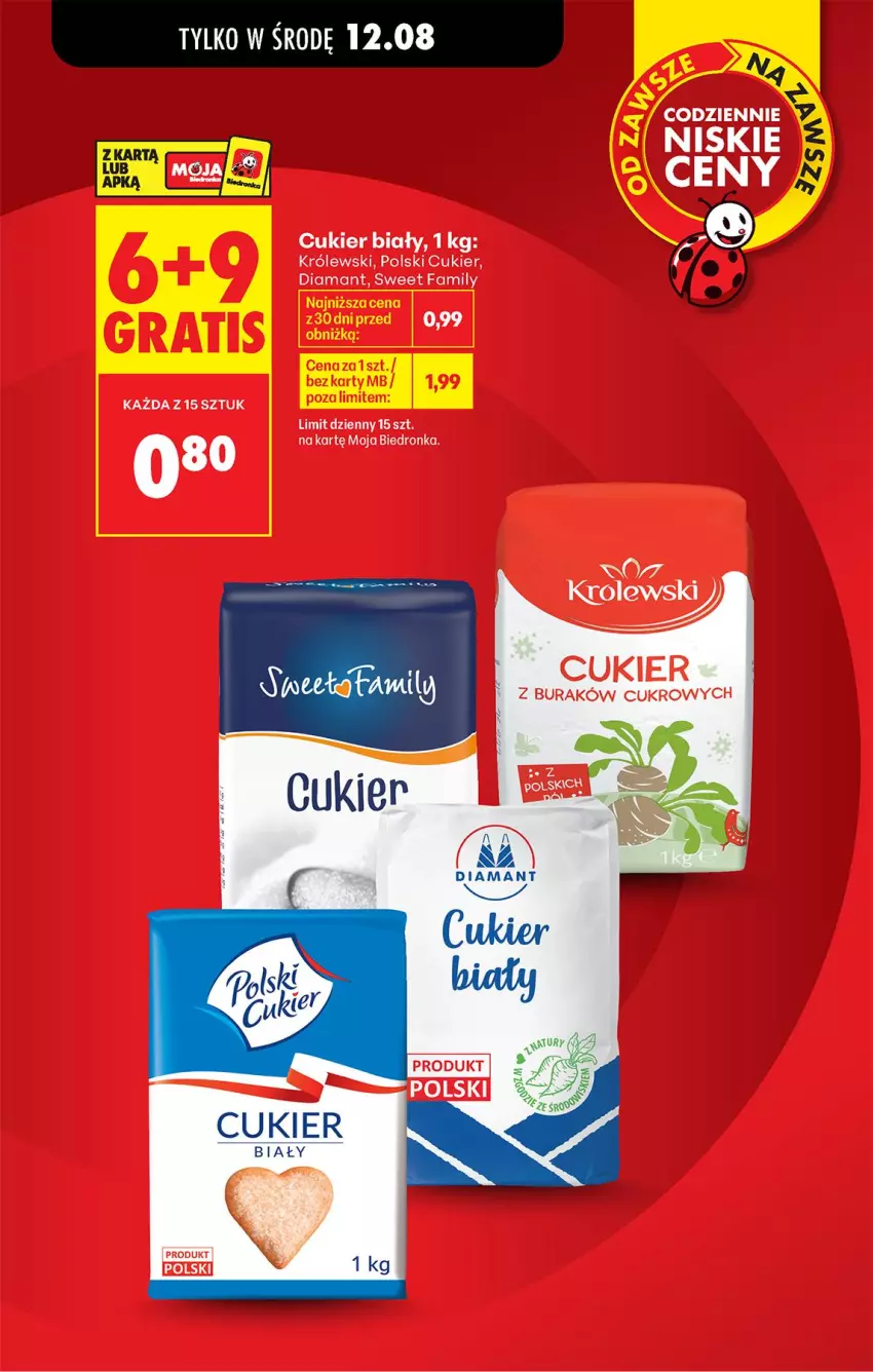 Gazetka promocyjna Biedronka - Od Środy - ważna 12.08 do 14.08.2026 - strona 14 - produkty: Cukier, Diamant, Fa, Królewski
