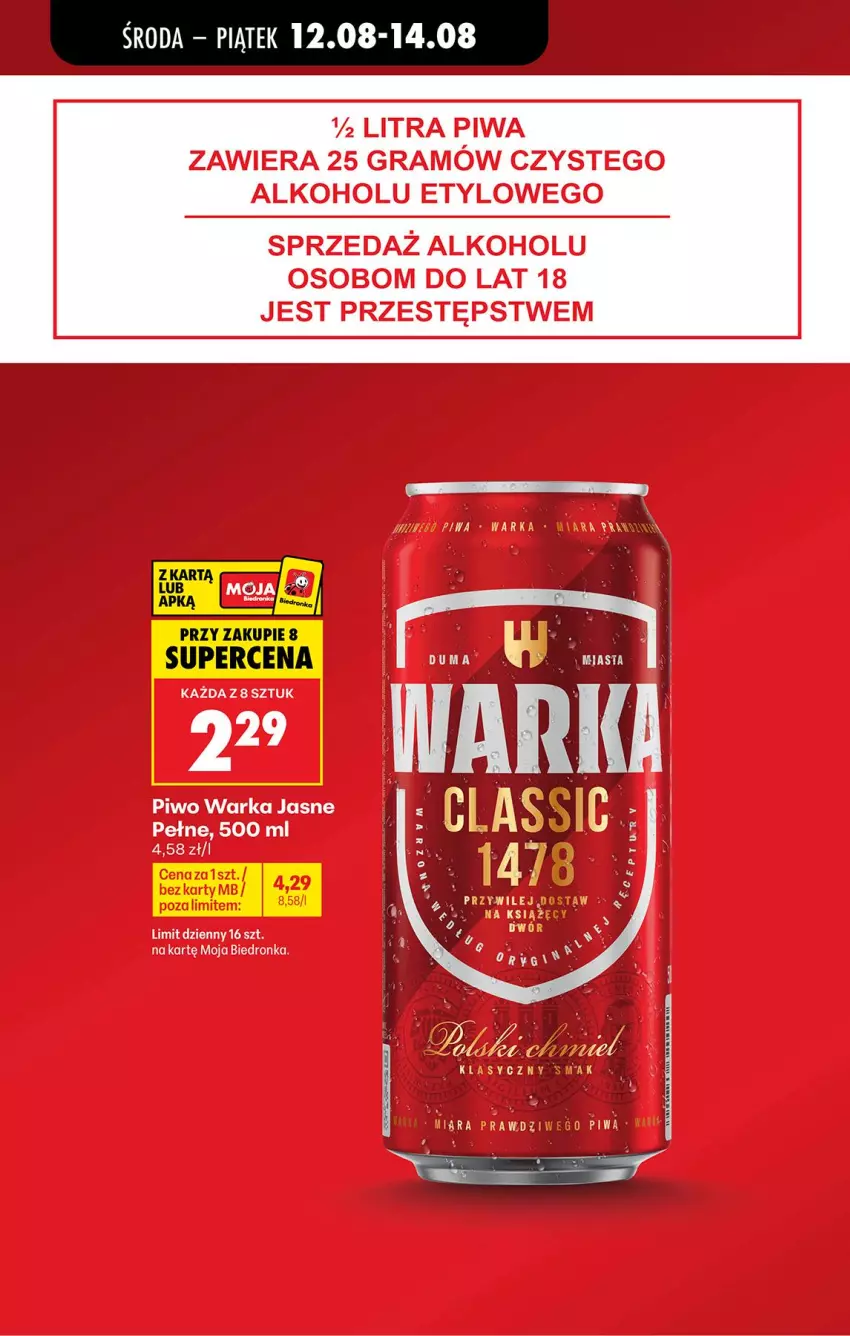 Gazetka promocyjna Biedronka - Od Środy - ważna 12.08 do 14.08.2026 - strona 15 - produkty: Gra, Piwa
