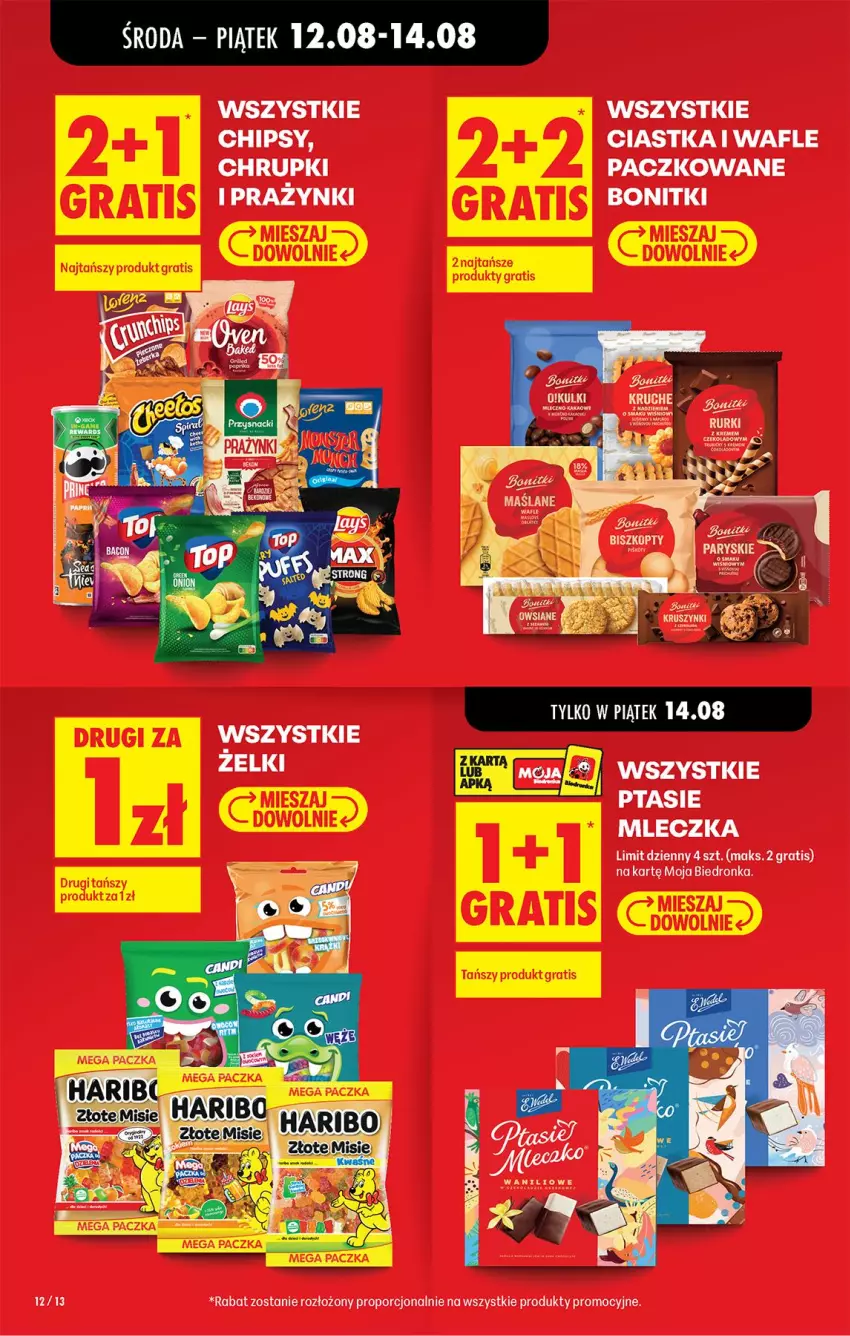 Gazetka promocyjna Biedronka - Od Środy - ważna 12.08 do 14.08.2026 - strona 16 - produkty: Bonitki, Chipsy, Chrupki, Ciastka, Gra, Por, Wafle