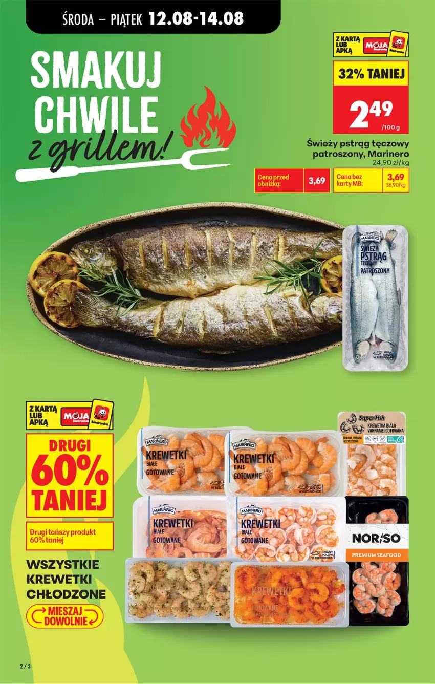 Gazetka promocyjna Biedronka - Od Środy - ważna 12.08 do 14.08.2026 - strona 2 - produkty: Krewetki, Pstrąg, Pstrąg tęczowy