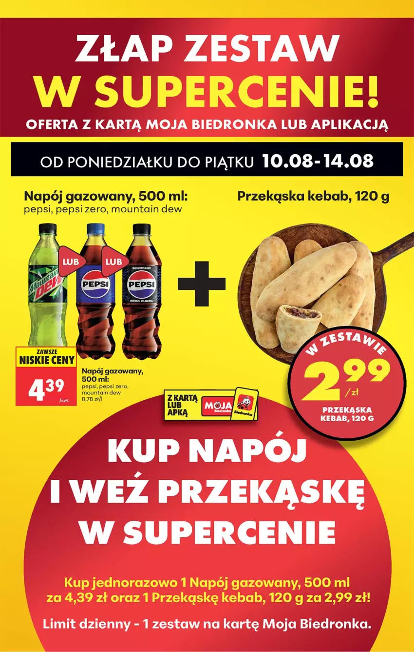 Gazetka promocyjna Biedronka - Od Środy - ważna 12.08 do 14.08.2026 - strona 47 - produkty: Kebab, Napój, Napój gazowany, Pepsi
