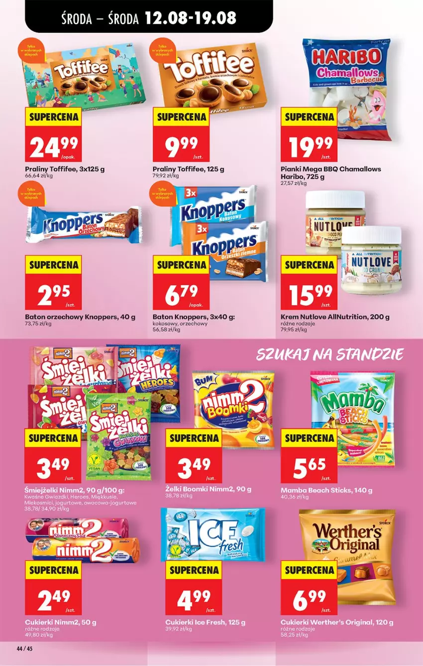 Gazetka promocyjna Biedronka - Od Środy - ważna 12.08 do 14.08.2026 - strona 62 - produkty: Baton, Hama, Haribo, Knoppers, Kokos, LG, Praliny, Toffifee