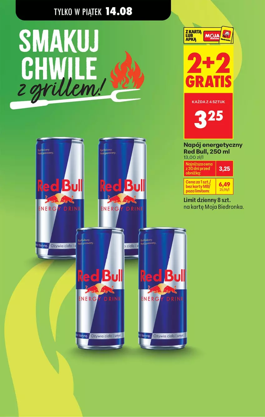 Gazetka promocyjna Biedronka - Od Środy - ważna 12.08 do 14.08.2026 - strona 8 - produkty: Napój, Napój energetyczny, Red Bull