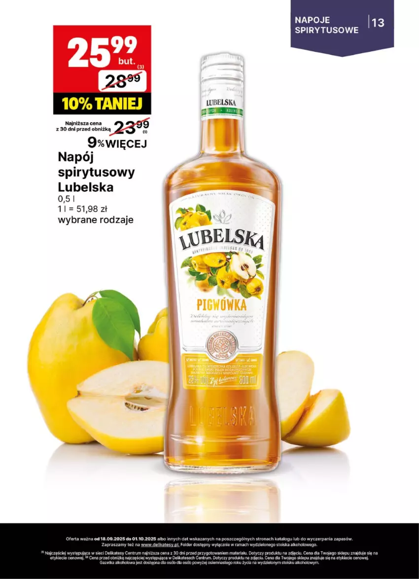 Gazetka promocyjna Delikatesy Centrum - Delibarek DC38-DC39 - ważna 18.09 do 01.10.2025 - strona 13 - produkty: LG, Napój, Rama, Rum