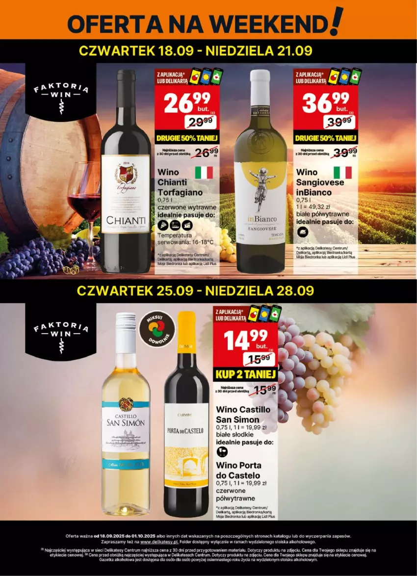 Gazetka promocyjna Delikatesy Centrum - Delibarek DC38-DC39 - ważna 18.09 do 01.10.2025 - strona 2 - produkty: Chia, Chianti, Fa, Por, Rama, Rum, Ser, Wino