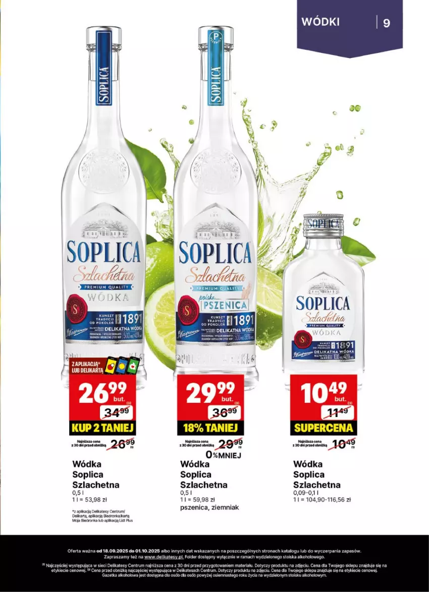Gazetka promocyjna Delikatesy Centrum - Delibarek DC38-DC39 - ważna 18.09 do 01.10.2025 - strona 9 - produkty: Rama, Rum, Soplica, Wódka