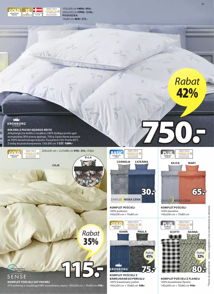 Gazetka promocyjna Jysk - Oferta tygodnia - ważna 23.03 do 05.04.2022 - strona 20 - produkty: Kołdra, Kołdra z puchu, Komplet pościeli, Poduszka, Pościel, Wełna