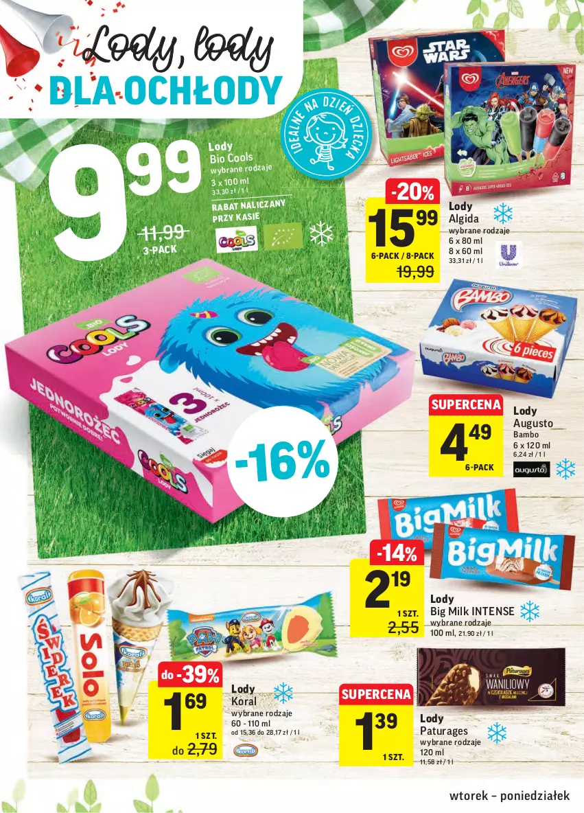 Gazetka promocyjna Intermarche - ważna 01.06 do 07.06.2021 - strona 18 - produkty: Algida, Big Milk, LG, Lody