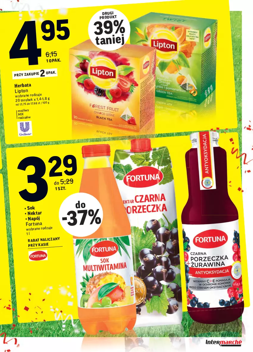 Gazetka promocyjna Intermarche - ważna 01.06 do 07.06.2021 - strona 47 - produkty: Fortuna, Herbata, Lipton, Napój, Sok