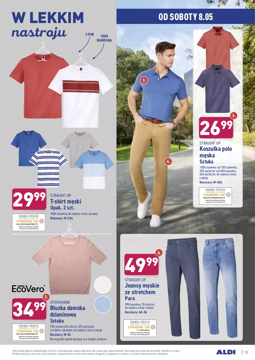 Gazetka promocyjna Aldi - ważna 04.05 do 08.05.2021 - strona 33 - produkty: Fa, Kosz, Koszulka, T-shirt, Wełna