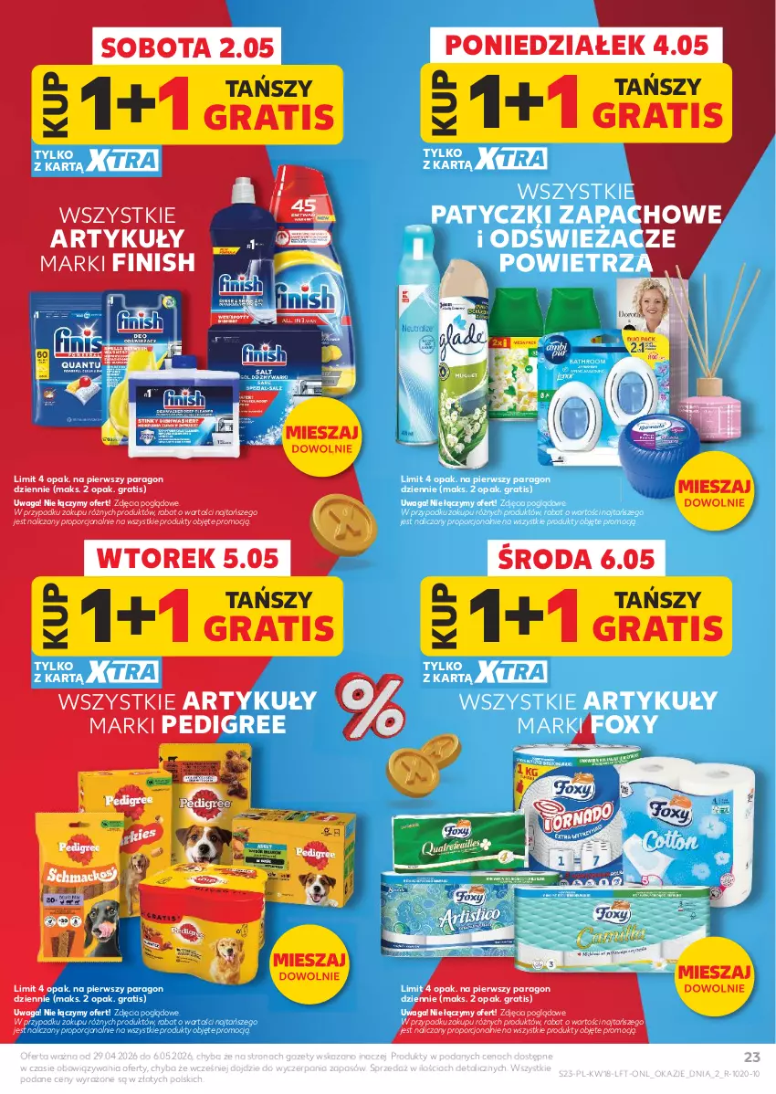 Gazetka promocyjna Kaufland - Gazetka tygodnia - ważna 29.04 do 06.05.2026 - strona 23 - produkty: Finish, Foxy, Gra, Pedigree, Por, Waga