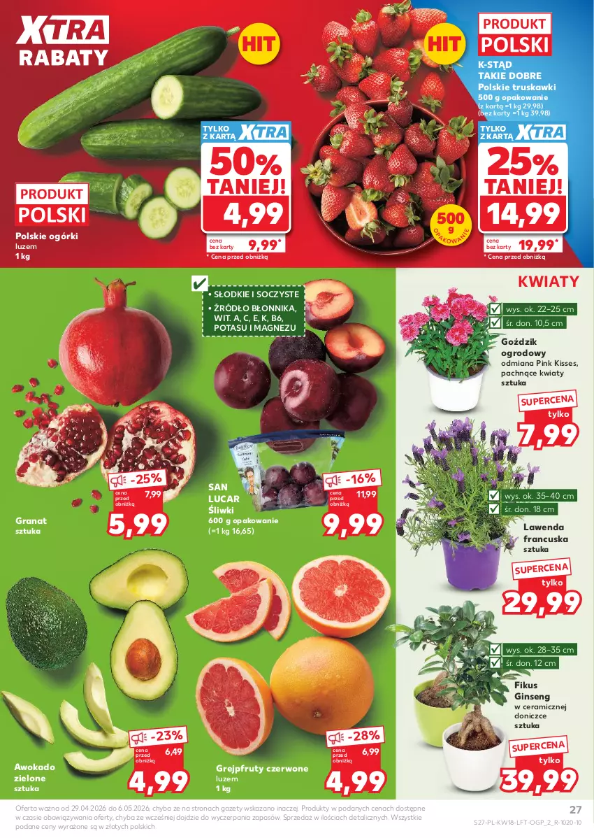 Gazetka promocyjna Kaufland - Gazetka tygodnia - ważna 29.04 do 06.05.2026 - strona 27 - produkty: Gin, Gra, Granat, Grejpfrut, Magnez, Truskawki