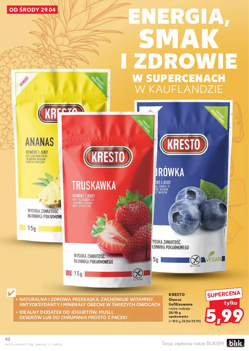 Gazetka promocyjna Kaufland - Gazetka tygodnia - ważna 29.04 do 06.05.2026 - strona 42 - produkty: Deser, Jogurt, Mus, Owoce, Ser, Tera, Zdrowie