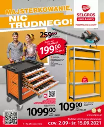 Gazetka promocyjna Selgros - Katalog Ogród i Narzędzia - Gazetka - ważna od 15.09 do 15.09.2021 - strona 1 - produkty: Ser, Noż, Nożyce, Regał, Szafka, Regał metalowy, LG