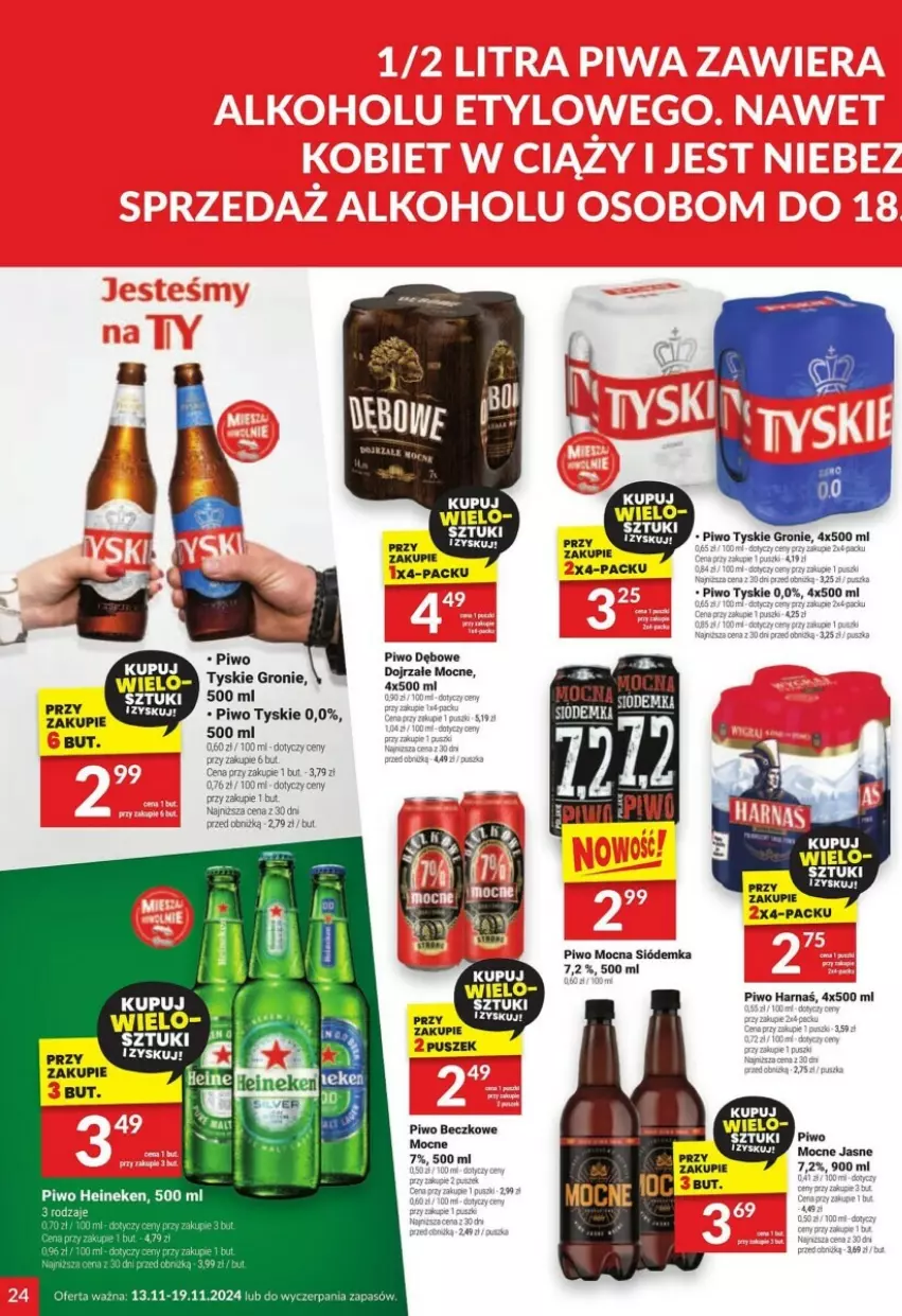 Gazetka promocyjna Twoj Market - ważna 13.11 do 19.11.2024 - strona 17 - produkty: Harnaś, Piwo, Tyskie