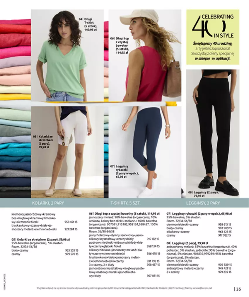 Gazetka promocyjna Bonprix - GOTOWA NA LATO? - ważna 04.05 do 31.05.2026 - strona 37 - produkty: Fa, Gin, Legginsy, Por, Ryba, Top