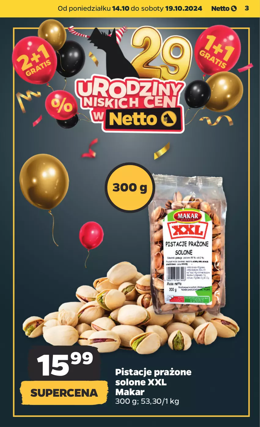 Gazetka promocyjna Netto - Netto Gazetka Food 42/24A - ważna 14.10 do 19.10.2024 - strona 3 - produkty: Pistacje