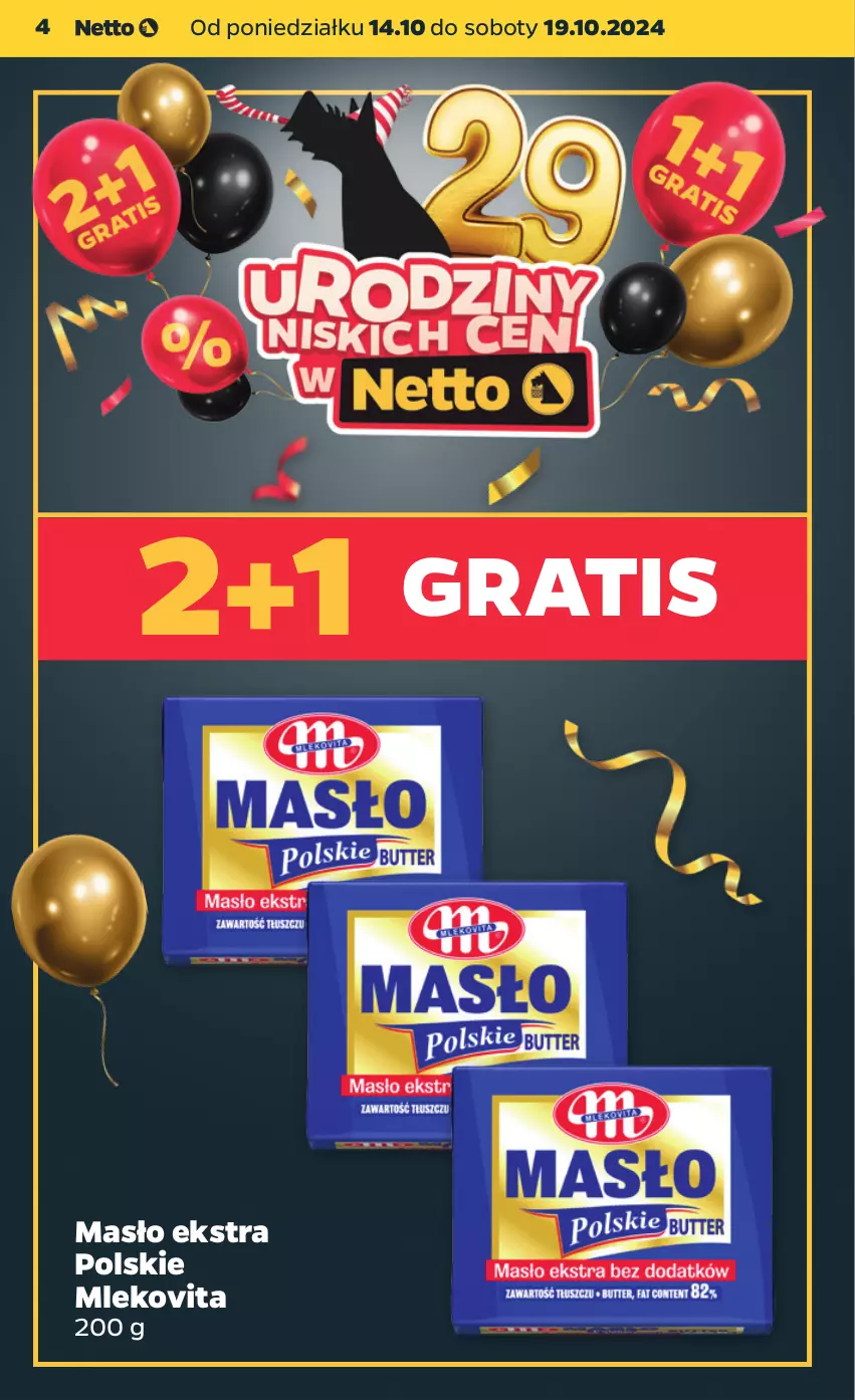 Gazetka promocyjna Netto - Netto Gazetka Food 42/24A - ważna 14.10 do 19.10.2024 - strona 4 - produkty: Gra, Masło, Mleko, Mlekovita