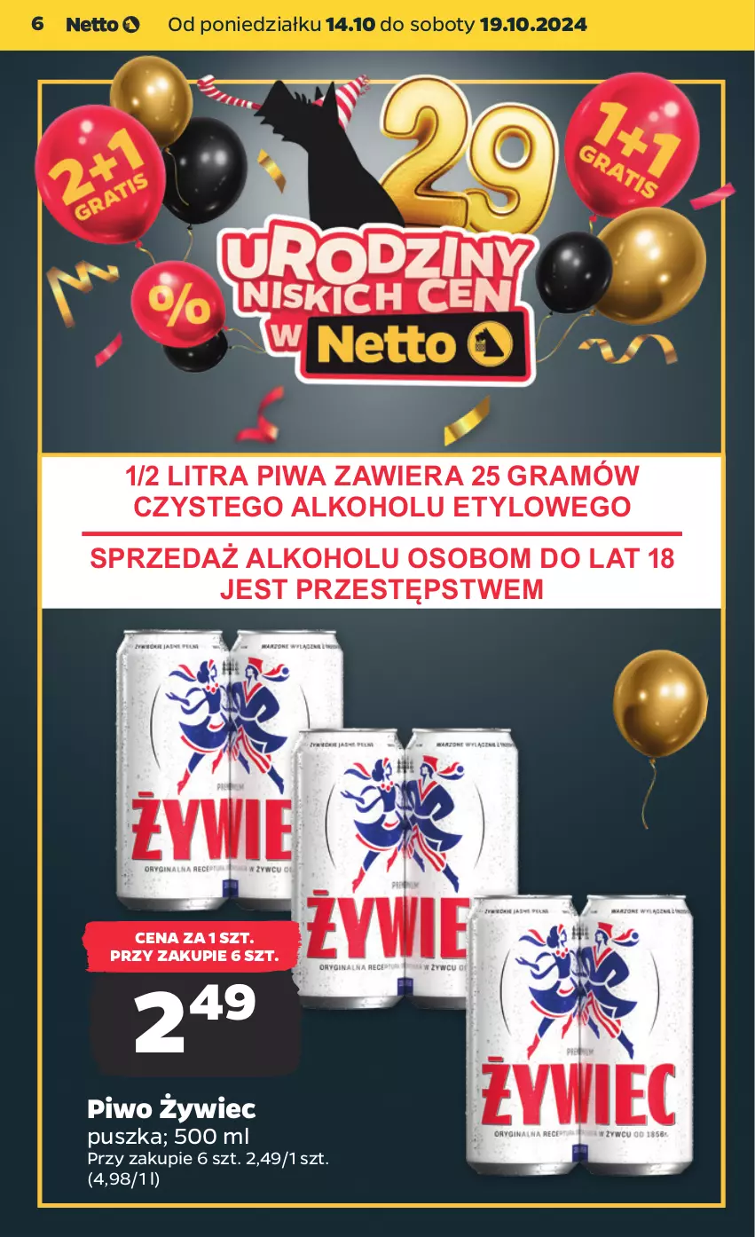 Gazetka promocyjna Netto - Netto Gazetka Food 42/24A - ważna 14.10 do 19.10.2024 - strona 6 - produkty: Gra, Piwa, Piwo