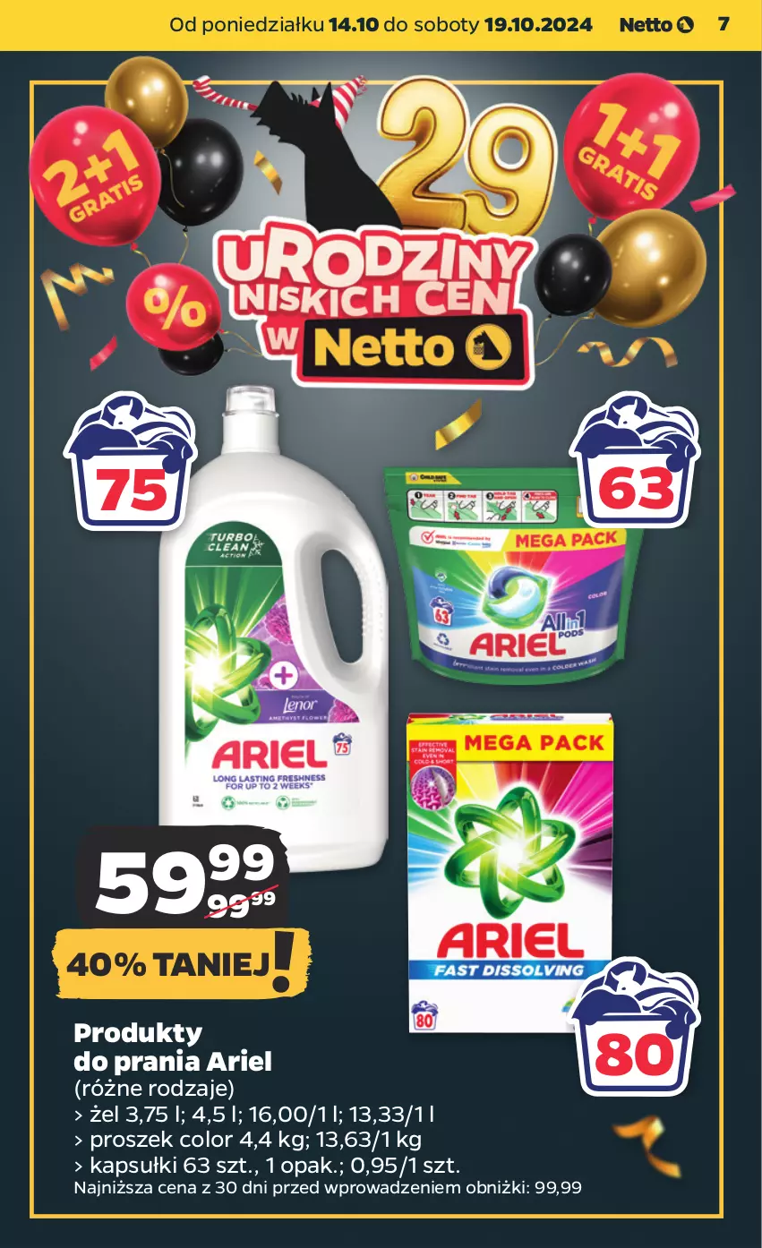 Gazetka promocyjna Netto - Netto Gazetka Food 42/24A - ważna 14.10 do 19.10.2024 - strona 7 - produkty: Ariel