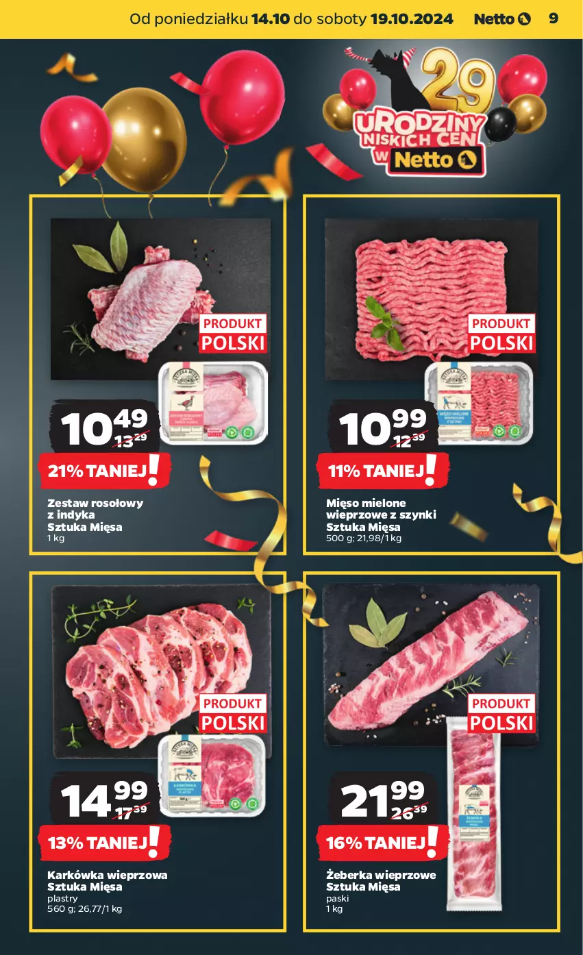 Gazetka promocyjna Netto - Netto Gazetka Food 42/24A - ważna 14.10 do 19.10.2024 - strona 9 - produkty: Karkówka wieprzowa, Mięso, Mięso mielone