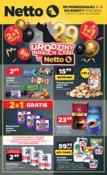 Gazetka promocyjna Netto - Netto Gazetka Food 42/24A - Gazetka - ważna od 19.10 do 19.10.2024 - strona 1 - produkty: Piwa, Piwo, Pistacje, Gra, Cukier, Praliny, Kawa mielona, Kawa, Mlekovita, Prima, Cukierki, Ariel, Masło, Mleko