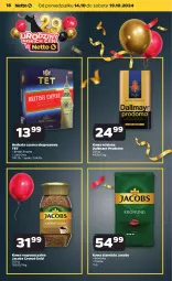 Gazetka promocyjna Netto - Netto Gazetka Food 42/24A - Gazetka - ważna od 19.10 do 19.10.2024 - strona 18 - produkty: Kawa rozpuszczalna, Kawa ziarnista, Brit, Dallmayr, Kawa mielona, Kawa, Herbata czarna, Jacobs, Herbata