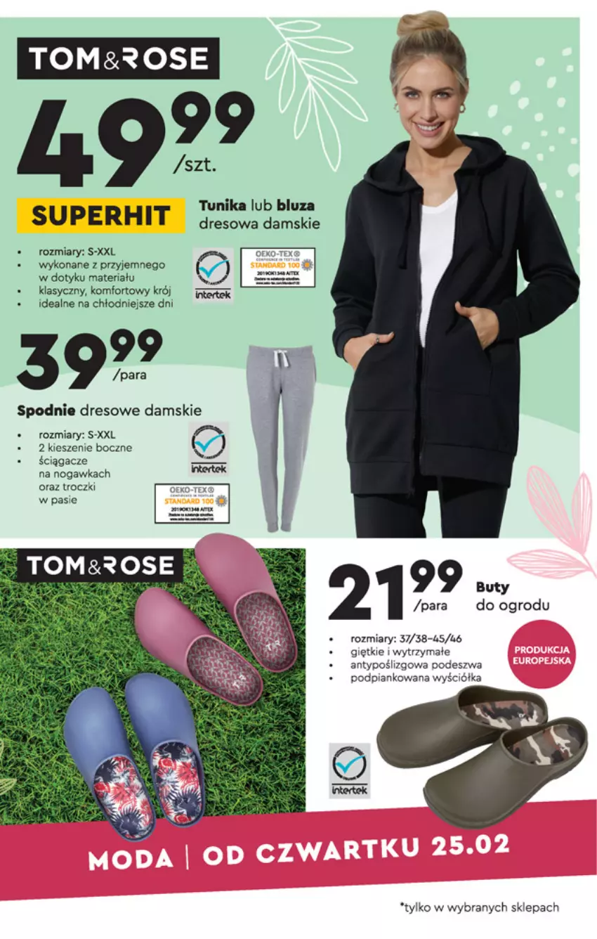 Gazetka promocyjna Biedronka - Okazje tygodnia - ważna 22.02 do 27.02.2021 - strona 25 - produkty: Bluza, Dres, Spodnie, Spodnie dresowe, Tunika