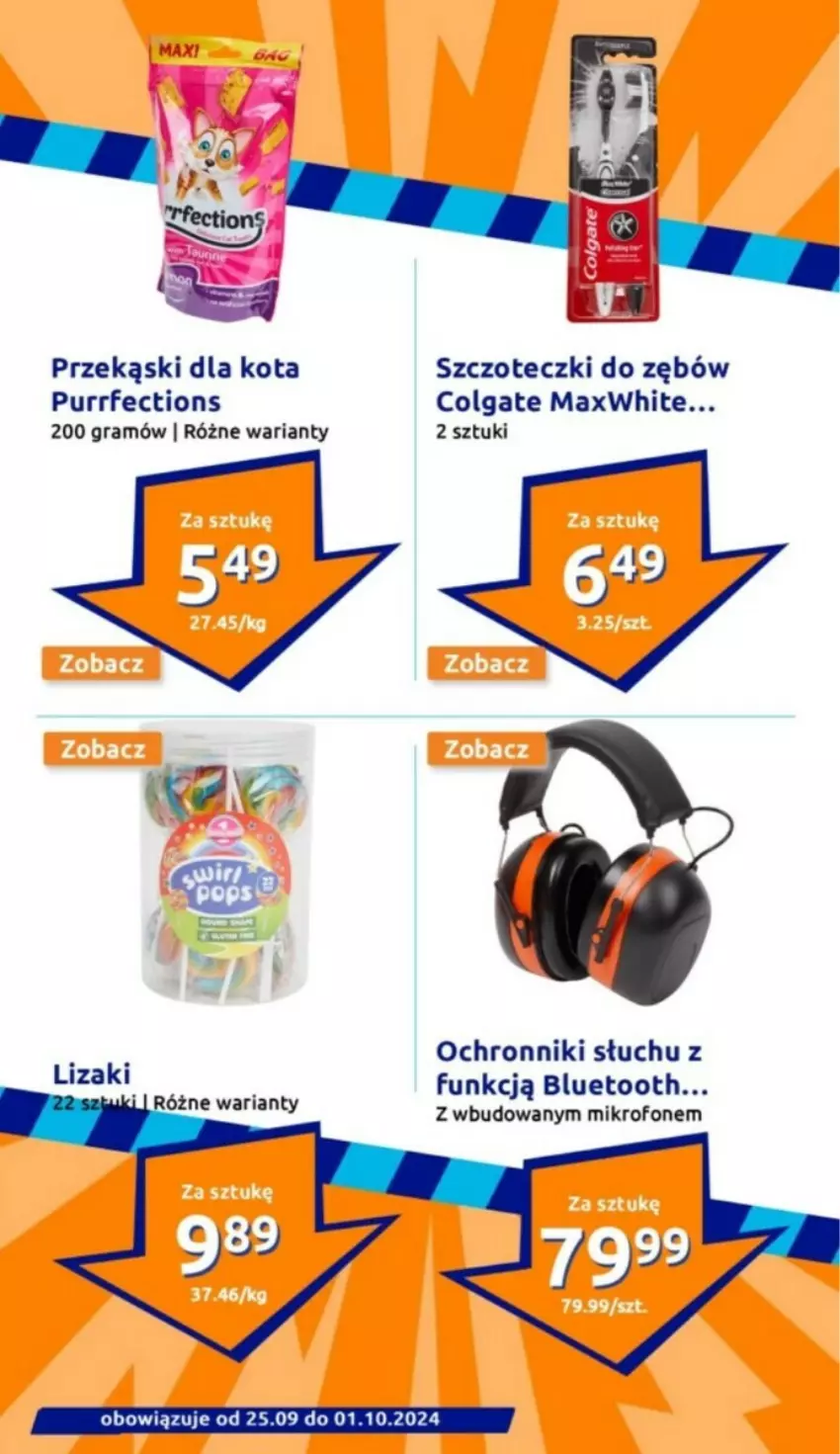 Gazetka promocyjna Action - ważna 25.09 do 01.10.2024 - strona 10 - produkty: Colgate, Gra, LG, Lizaki, Mikrofon, Przekąski dla kota, Pur