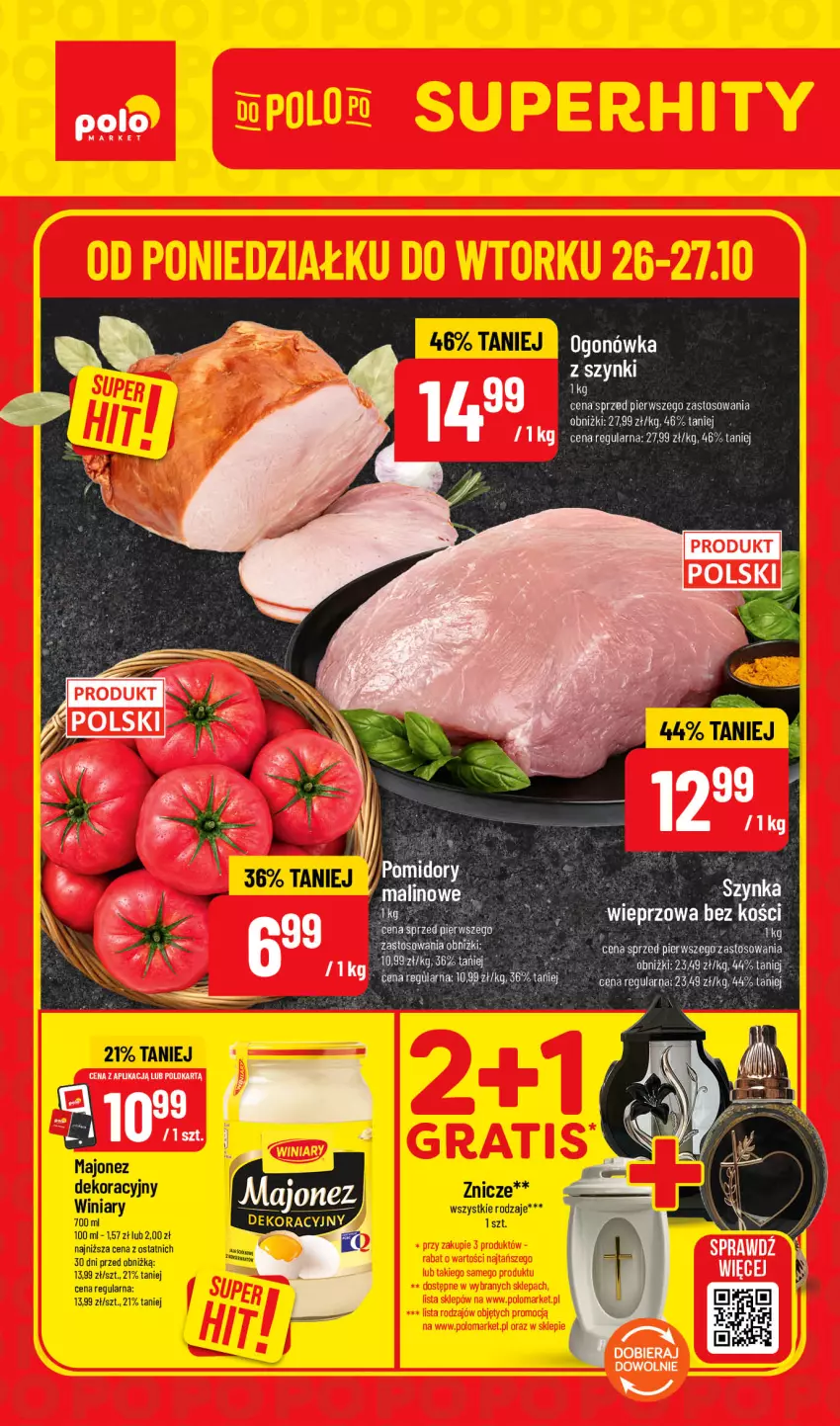 Gazetka promocyjna PoloMarket - Katalog Superhity - ważna 26.10 do 27.10.2026 - strona 1 - produkty: Majonez, Winiary, Znicz
