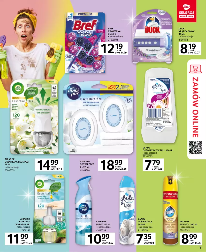 Gazetka promocyjna Selgros - Katalog Sprzątanie - ważna 02.03 do 15.03.2023 - strona 7 - produkty: Air Wick, Ambi Pur, Bref, Duck, Pronto, Pur