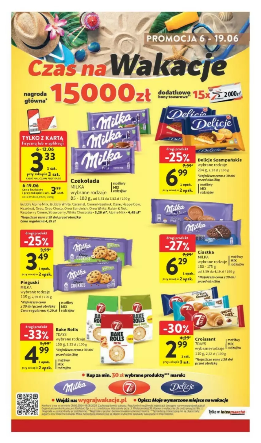 Gazetka promocyjna Intermarche - ważna 06.06 do 12.06.2024 - strona 28 - produkty: Bake Rolls, Ciastka, Croissant, Czekolada, Delicje, Milka, Oreo