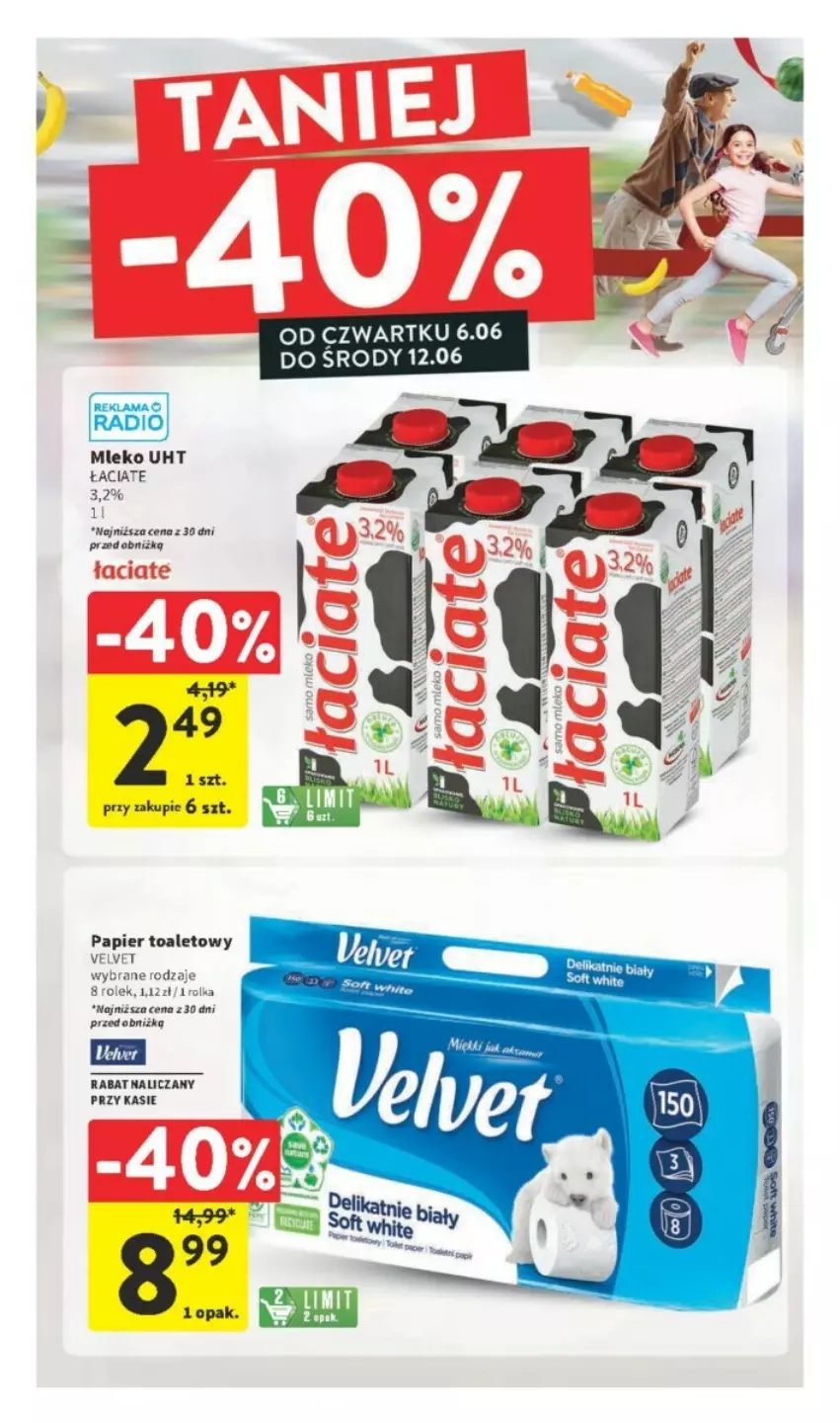 Gazetka promocyjna Intermarche - ważna 06.06 do 12.06.2024 - strona 34 - produkty: Mleko, Papier, Papier toaletowy, Velvet