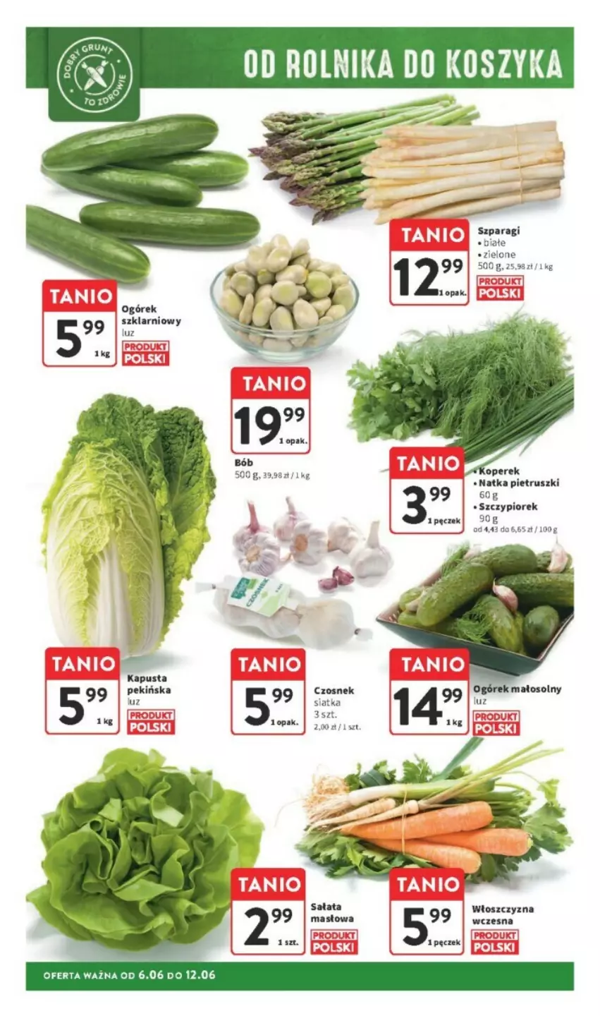 Gazetka promocyjna Intermarche - ważna 06.06 do 12.06.2024 - strona 8 - produkty: Czosnek, Natka pietruszki, Ogórek, Siatka