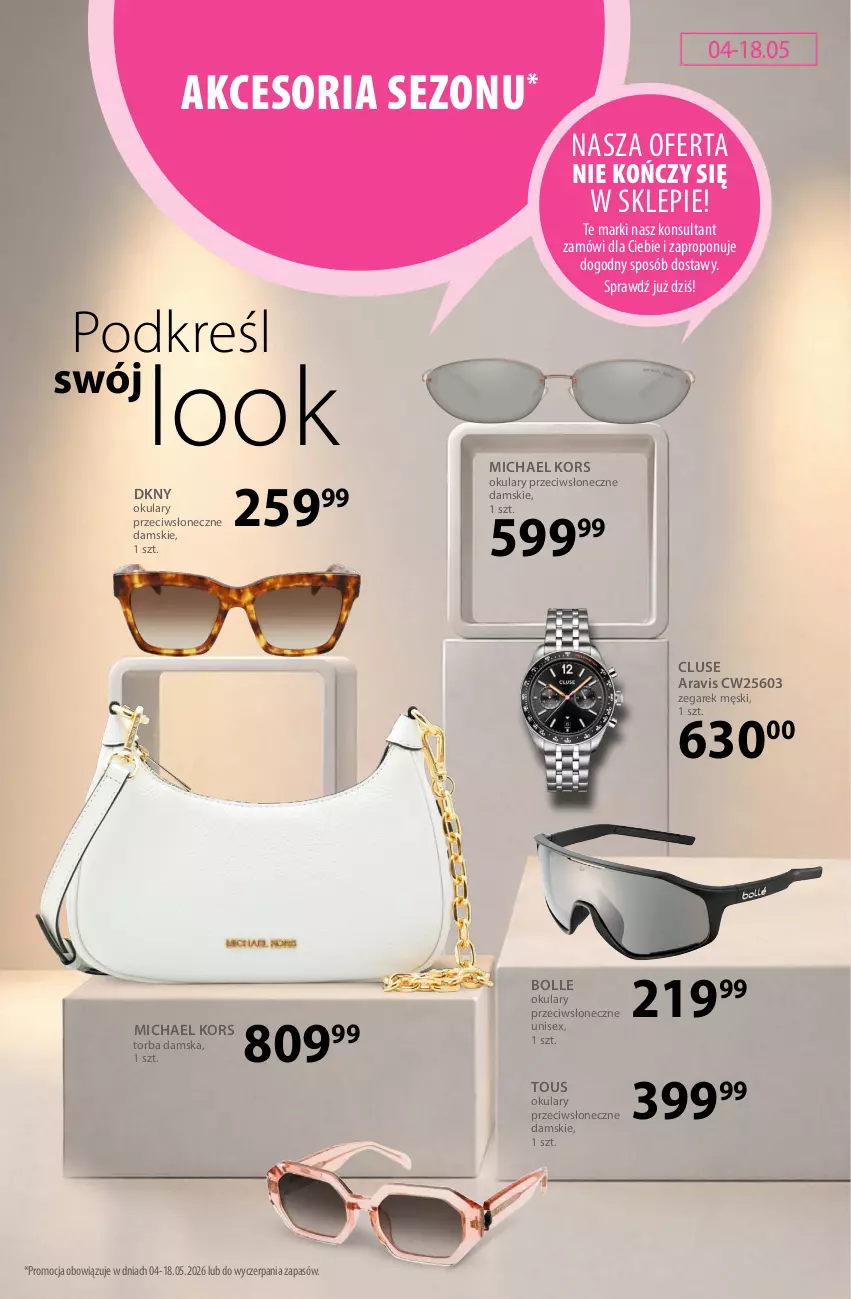 Gazetka promocyjna Hebe - Gazetka - ważna 04.05 do 18.05.2026 - strona 21 - produkty: DKNY, Torba, Zegar, Zegarek