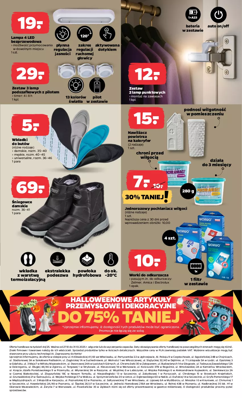 Gazetka promocyjna Netto - Od Poniedziałku Przemysłowa - ważna 27.10 do 31.10.2025 - strona 3 - produkty: Amica, Bateria, Electrolux, Fa, Gra, Gry, Karp, Kujawski, Lampa, LG, Nawilżacz powietrza, Odkurzacz, Pochłaniacz wilgoci, Podlaski, Sok, Stock, Top, Wino, Wkładki, Zelmer