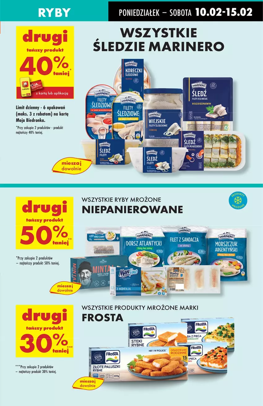 Gazetka promocyjna Biedronka - Od Poniedziałku - ważna 10.02 do 15.02.2025 - strona 33 - produkty: Frosta, Matjas, Piec, Produkty mrożone