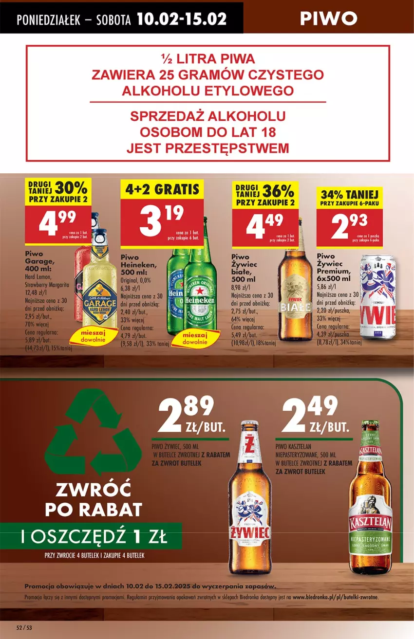 Gazetka promocyjna Biedronka - Od Poniedziałku - ważna 10.02 do 15.02.2025 - strona 52 - produkty: Gra, Piwa, Piwo